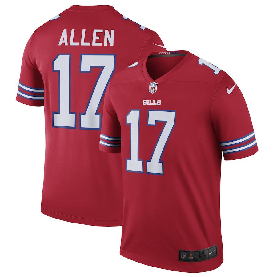 Men Buffalo Bills #17 Josh Allen Red Nike Color Rush Legend NFL Jersey->buffalo bills->NFL Jersey